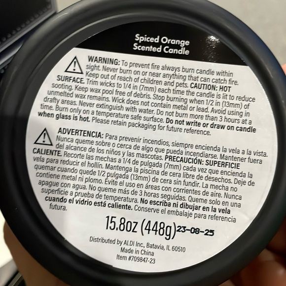 Huntington Home 15.8 Spiced Orange Scented 2 Wick Chalkboard Candle - Picture 6 of 8